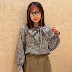 セール】 [160]チェックボウタイブラウス （シャツ・ブラウス