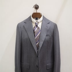 BEAMS F（ビームスF）ベージュ シャンブレー タブカラーシャツ