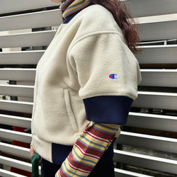 BEAMS BOY（ビームス ボーイ）【別注】Champion / ボア フリース ジップ ブルゾン（ブルゾン ブルゾン）通販｜BEAMS