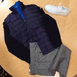 BEAMS F(ビームスF)MONCLER / ニット×ナイロン ダウン BEAMS F(ビームスF)MONCLER / ニット×ナイロン ダウン
