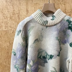 MERYLL ROGGE メリルロッゲ リーフプリント モックネックトップス