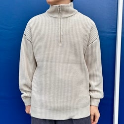 BEAMS HEART(ビームス ハート)ハーフジップ 片畦 ニット BEAMS HEART(ビームス ハート)ハーフジップ 片畦 ニット