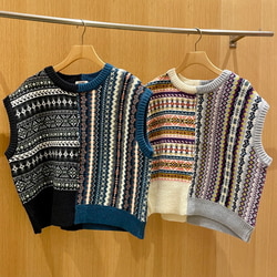 美品】BEAMS HEART ノルディック柄ベスト M