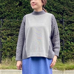 BEAMS HEART（ビームス ハート）ニットコンビ 異素材プル