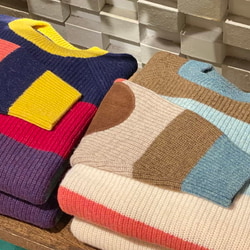 BEAMS PLUS（ビームス プラス）Crew Multi Stripe 5G（トップス