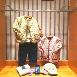 BEAMS mini（ビームス ミニ）花柄 キルト ブルゾン（90～150cm