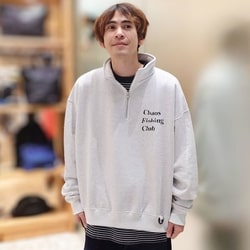 Chaos Fishing Club - LOGO HALF ZIP SWEAT SHIRT - SHRED