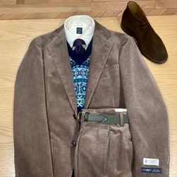 BEAMS F（ビームスF）EASY DUCA VISCONTI コーデュロイ スーツ