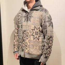 BEAMS PLUS BEAMS PLUS Cardigan Double Jacquard Patchwork