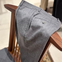 BEAMS F（ビームスF）ウール フラノ 1プリーツ スラックス