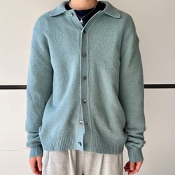 BEAMS（ビームス）7ゲージ アルパカ ニット ポロ カーディガン