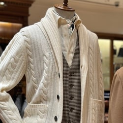 BEAMS F（ビームスF）【別注】BAFY / ケーブル ショールカラー