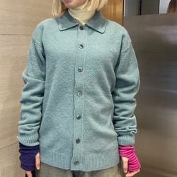 BEAMS（ビームス）7ゲージ アルパカ ニット ポロ カーディガン