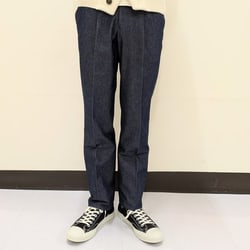BEAMS F（ビームスF）コットン 1プリーツ デニム スラックス