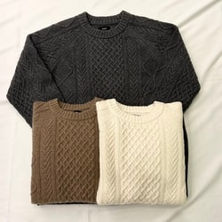 BEAMS（ビームス）5ゲージ ラムズウール ケーブル ニット