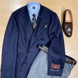 BEAMS F（ビームスF）HANDMADE BOWER ROEBUCK ウール ダブル