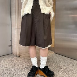 Ray BEAMS（レイ ビームス）1タック ワイド ハーフパンツ