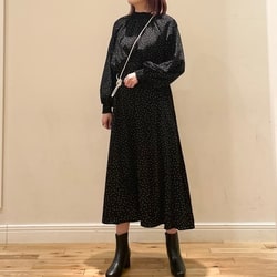 BEAMS HEART（ビームス ハート）ドットプリント ギャザー