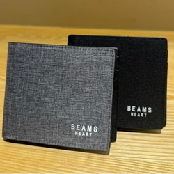 BEAMS HEART（ビームス ハート）ポリエステル 杢素材 二つ折り