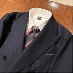 BEAMS F(ビームスF)WILLIAM HALSTEAD ウール ネイビー ダブル BEAMS F(ビームスF)WILLIAM HALSTEAD ウール ネイビー ダブル