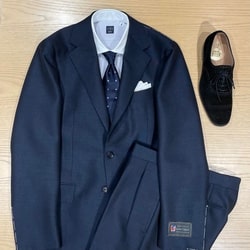 BEAMS F（ビームスF）SAVILE CLIFFORD ウール×モヘヤ ネイビー