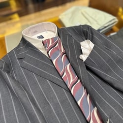 BEAMS F（ビームスF）Ermenegildo Zegna ウールシルク チョーク