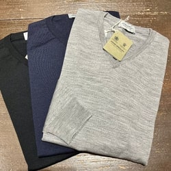 BEAMS F（ビームスF）JOHN SMEDLEY / PACKHAM 30ゲージ Vネック