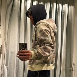 BEAMS (BEAMS) Faded Camo Zip-up Hoodie (Tops, Hoodies) for