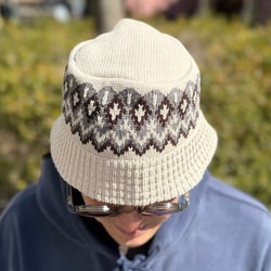 BEAMS（ビームス）ジャカードニット バケット ハット（帽子