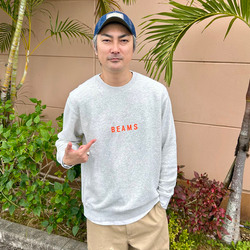 BEAMS (BEAMS) BEAMS logo sweatshirt (top sweatshirt) for