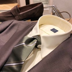 BEAMS F（ビームスF）Fermo Fossati シルク ストライプ ネクタイ