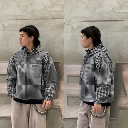 BEAMS T（ビームスT）BoTT / Gingham Shell Jacket（ブルゾン