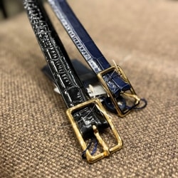 BEAMS F（ビームスF）Anderson's / クロコスタンプ レザーベルト