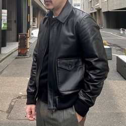 BEAMS F（ビームスF）【別注】CINQUANTA / A-2 レザーブルゾン