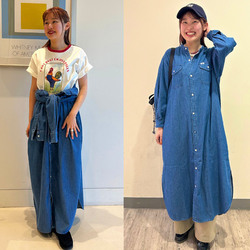 美品 ビームス Lee別注 デニムワンピース インディゴ 羽織りS