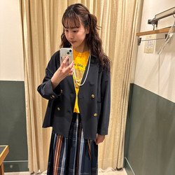 美品】 BEAMS + 3釦 紺ブレザー 金ボタン テーラード ネイビー XS