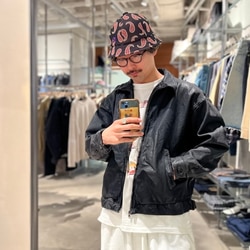 BEAMS (BEAMS) Used Processed Leather Zip Blouson (Blouson