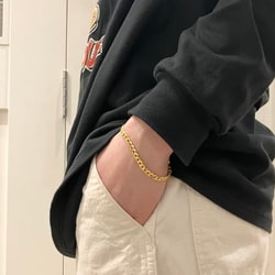 BEAMS（ビームス）ゴールド チェーン ブレスレット SILVER925