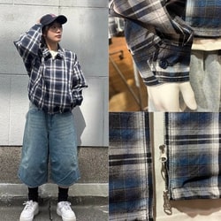BEAMS (BEAMS) Short Check Blouson (Blouson Blouson) for sale