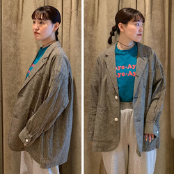 BEAMS BOY ショールカラー 刺繍 カーディガン フック ジャケット