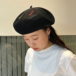 BEAMS BOY（ビームス ボーイ）ロゴ 刺繍 ベレー帽（帽子