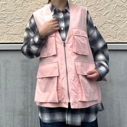 BEAMS HEART（ビームス ハート）ラメニット メッシュ ポロベスト