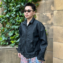 BEAMS（ビームス）ユーズド加工 レザージップブルゾン（ブルゾン