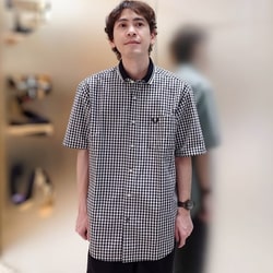 BEAMS（ビームス）【別注】FRED PERRY / タータン リブカラー