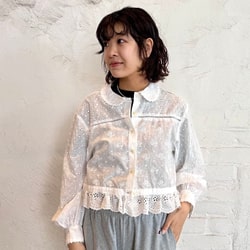 BEAMS BOY（ビームス ボーイ）カットワーク ショート シャツ
