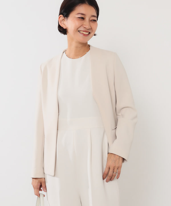 桑原 ふみさんの「BEAMS WOMEN｜トリアセ カラーレスジャケット＊」を使ったコーディネート