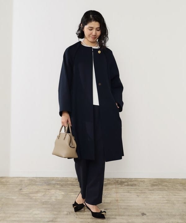 松元 晴佳さんの「BEAMS WOMEN｜フレアー ラグランスリーブ コート」を使ったコーディネート