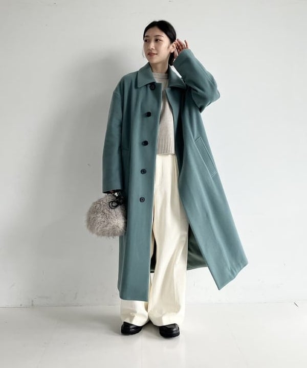 坂本 涼花さんの「BEAMS WOMEN｜ソフトメルトン ステンカラー コート」を使ったコーディネート