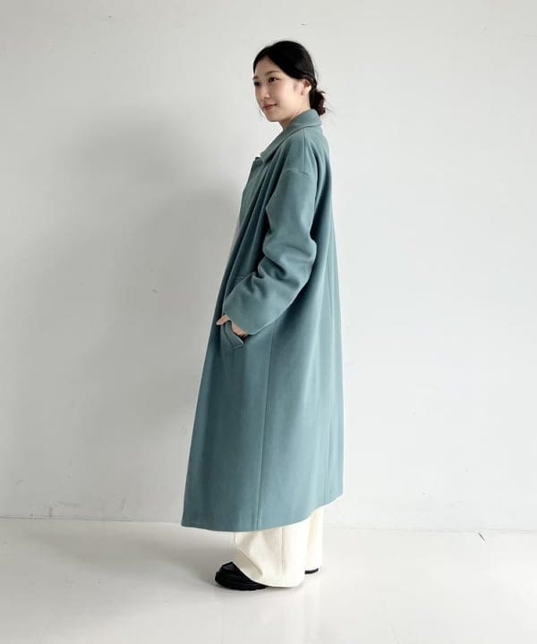 坂本 涼花さんの「BEAMS WOMEN｜ソフトメルトン ステンカラー コート」を使ったコーディネート