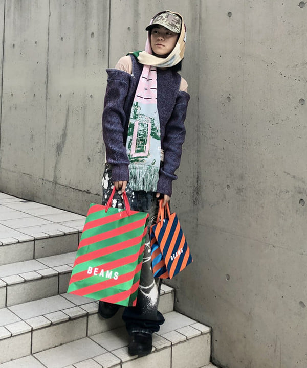 はるひむさんの「BEAMS WOMEN｜ジャガード サッカー マフラー」を使ったコーディネート